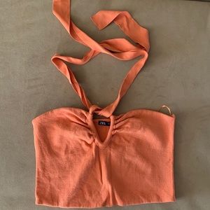 Orange Zara top